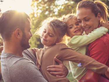 Happy family after getting accidental death insurance